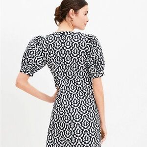 LOFT Monochrome Geometric Dress
